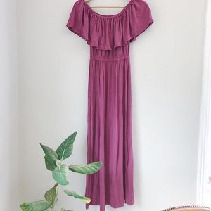 Ingrid & Isabel Off Shoulder Maternity Maxi Dress